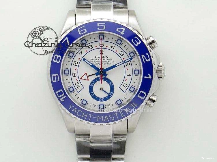 SS Dial A7750 on SS 116680 Bracelet YachtMaster II White 0423